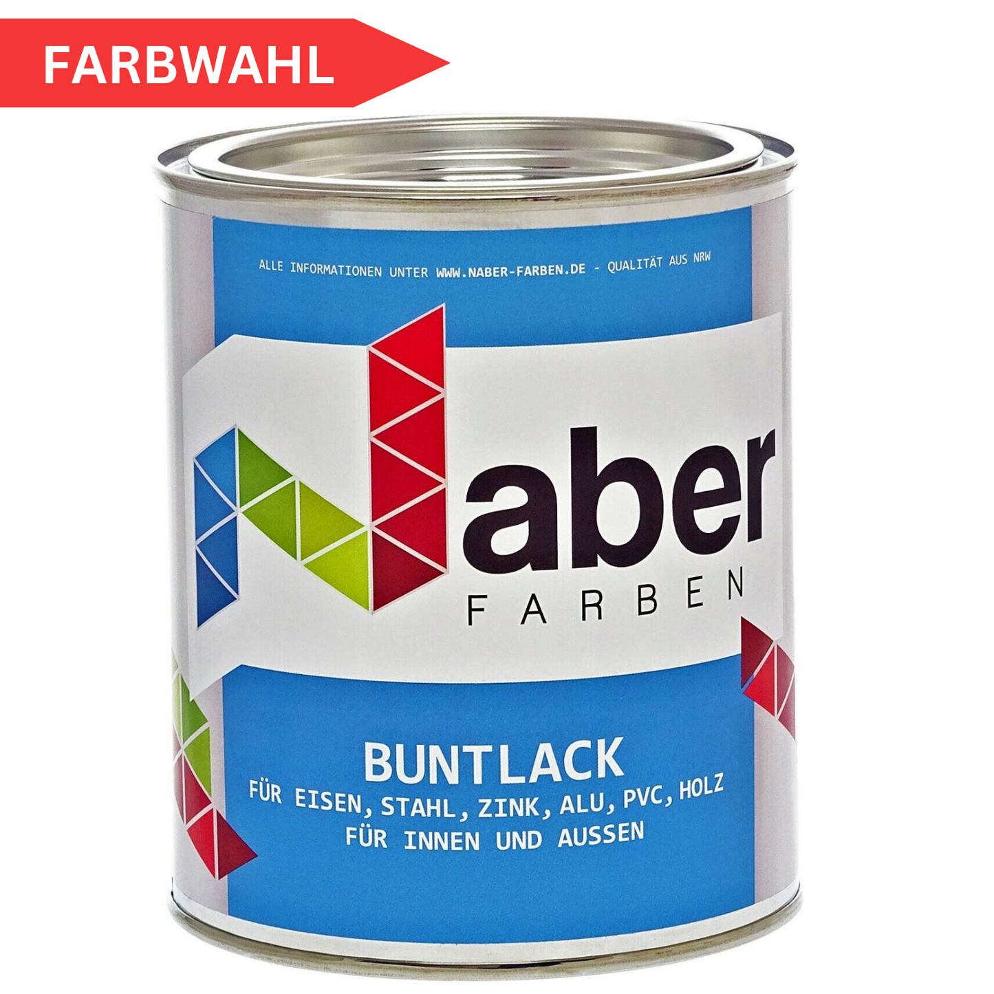 1 L Buntlack, Kunstharzlack, RAL Farbwahl - SEIDENGLANZ (RAL 6010 - 9018)