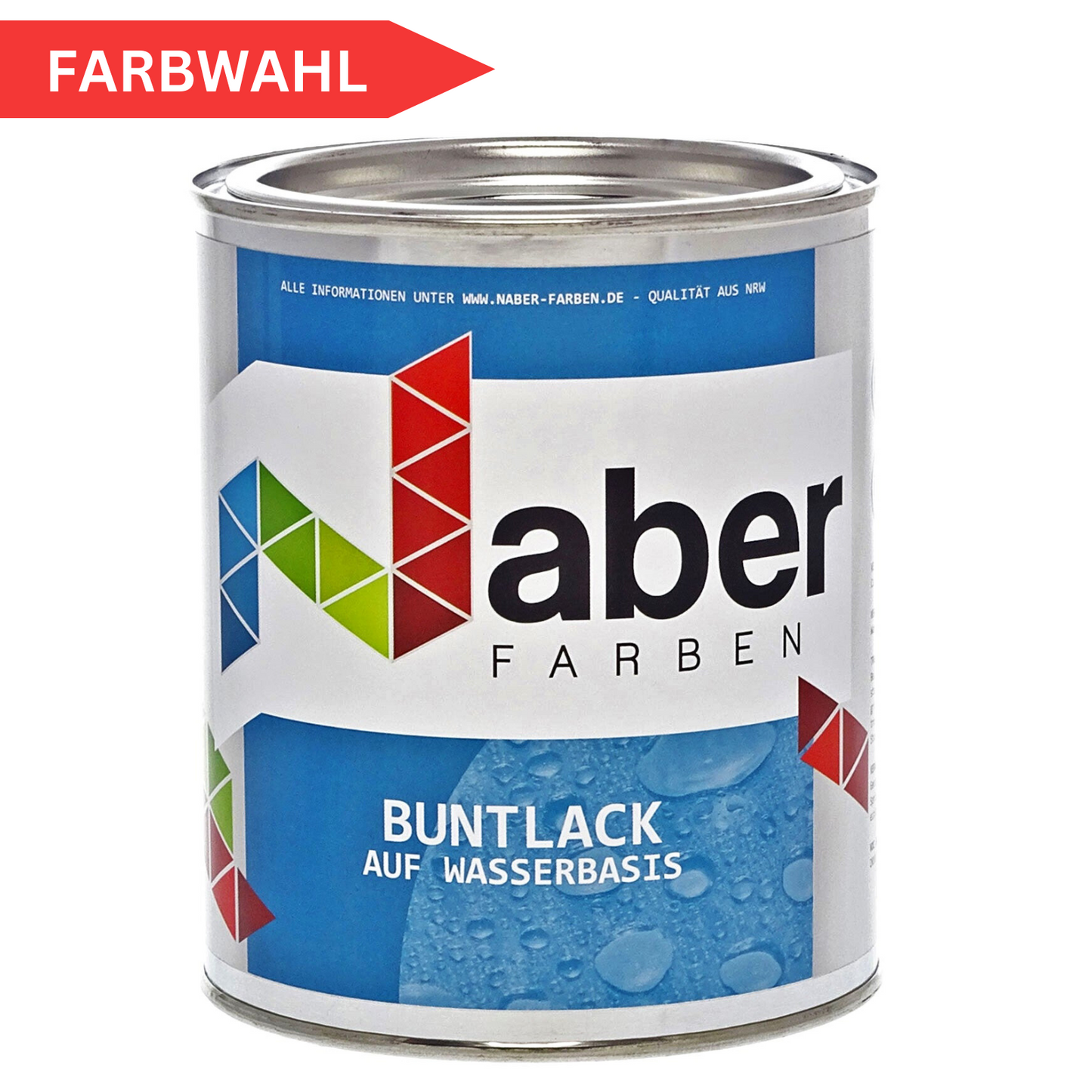 1 L Buntlack auf Wasserbasis, RAL Farbwahl - SEIDENMATT (RAL 1000 - 6007)