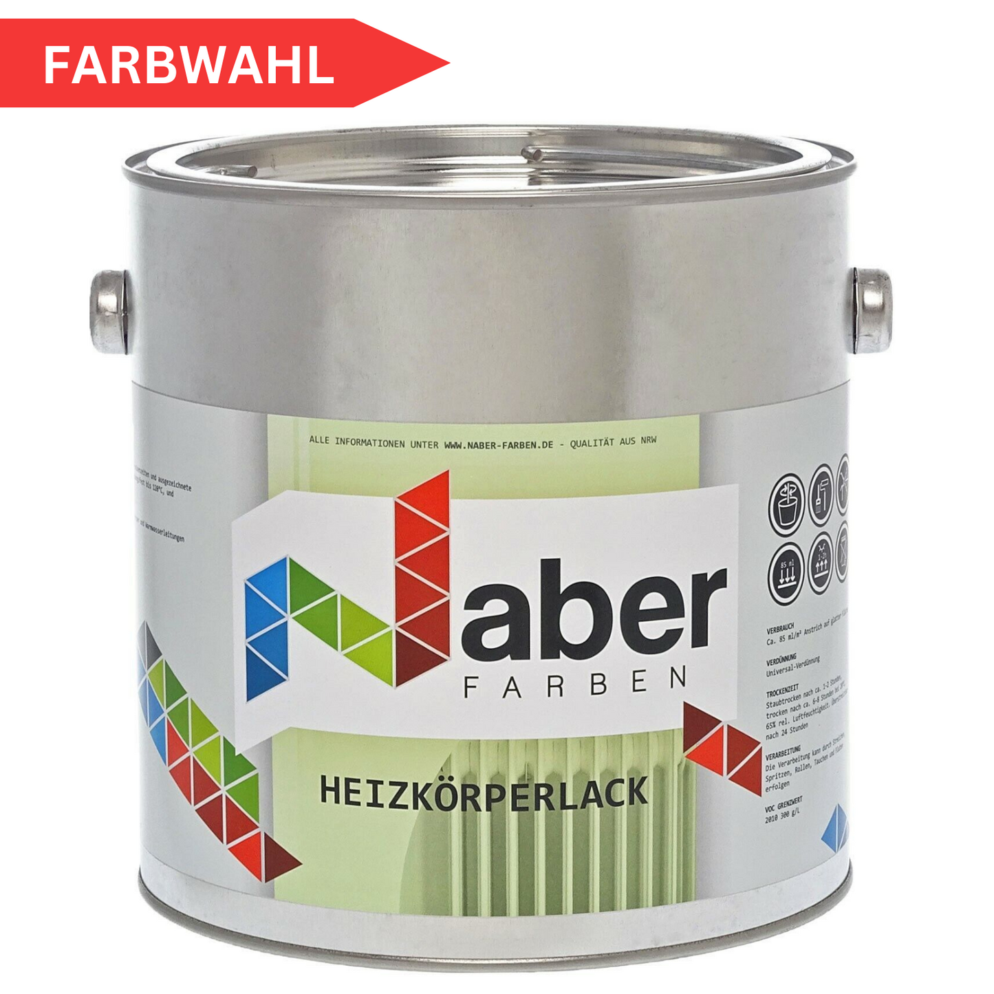 2,5 L Heizkörperlack, Heizungslack, RAL Farbwahl - MATT