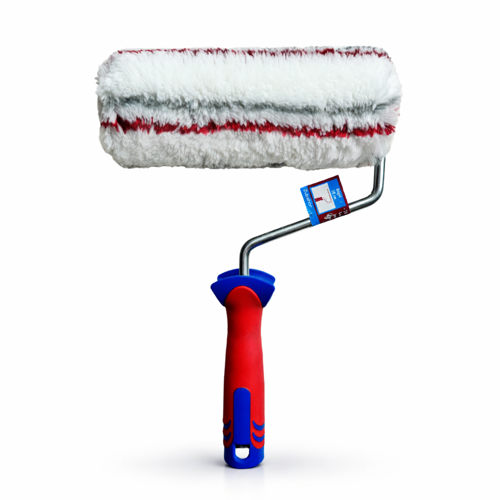 18 cm Premium Farbwalze mit Griff – für Rauhfaser, Putz & Fassade, extra gepolstert