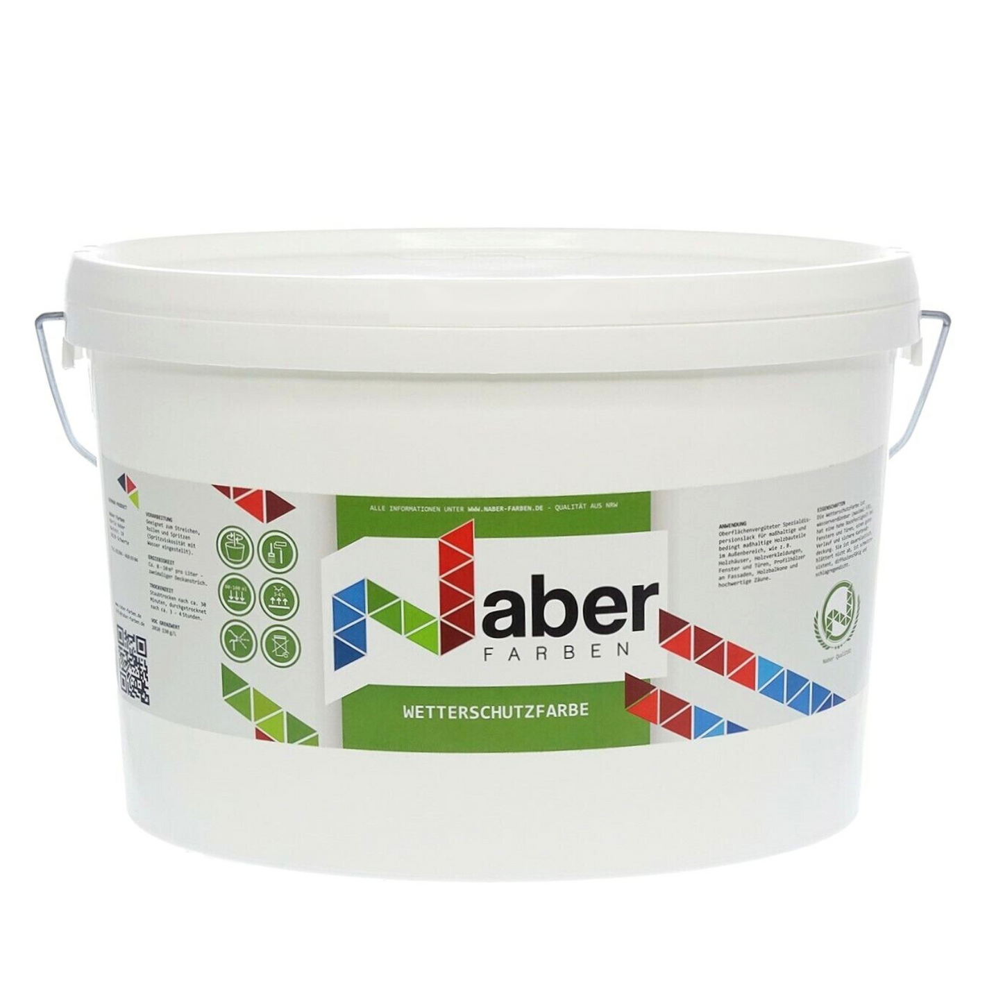 12,5 L Wetterschutzfarbe, Holzfarbe, Holzlack, Deckend, RAL Farbwahl - SEIDENMATT (RAL 1000 - 6007)