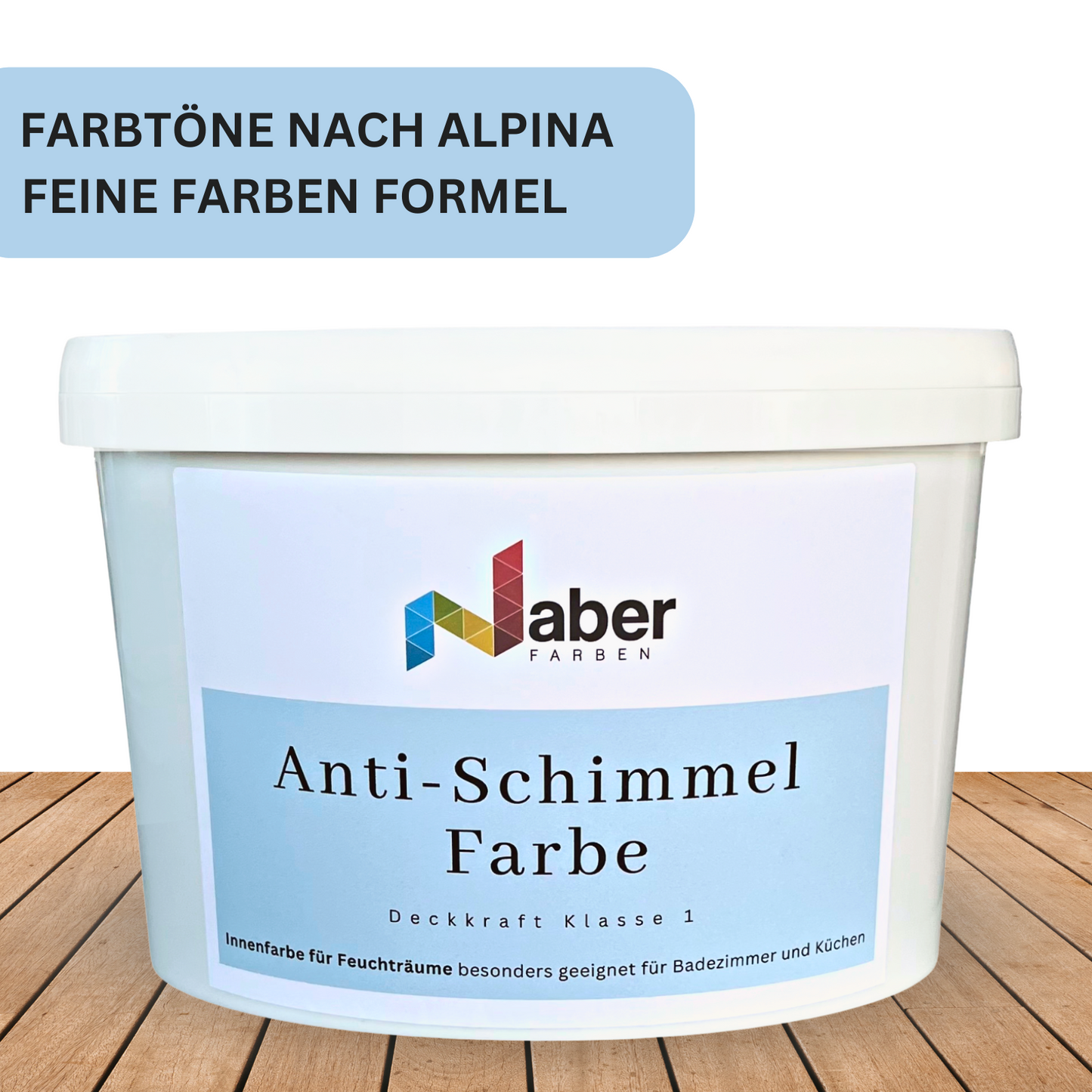 5 L Antischimmelfarbe, Feuchtraumfarbe, Feine Farben, Farbwahl - MATT