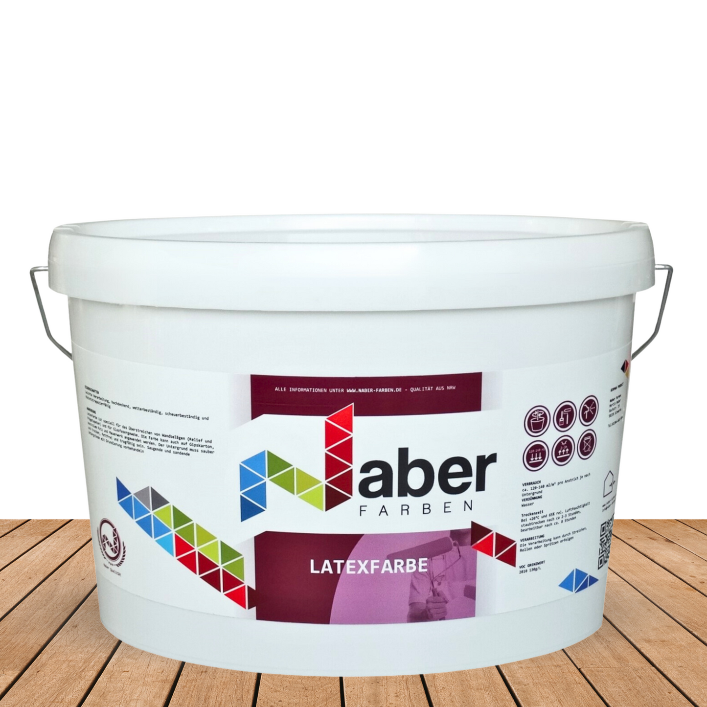 5 L Latexfarbe, RAL Farbwahl - SEIDENMATT (RAL 6008 - 9018)