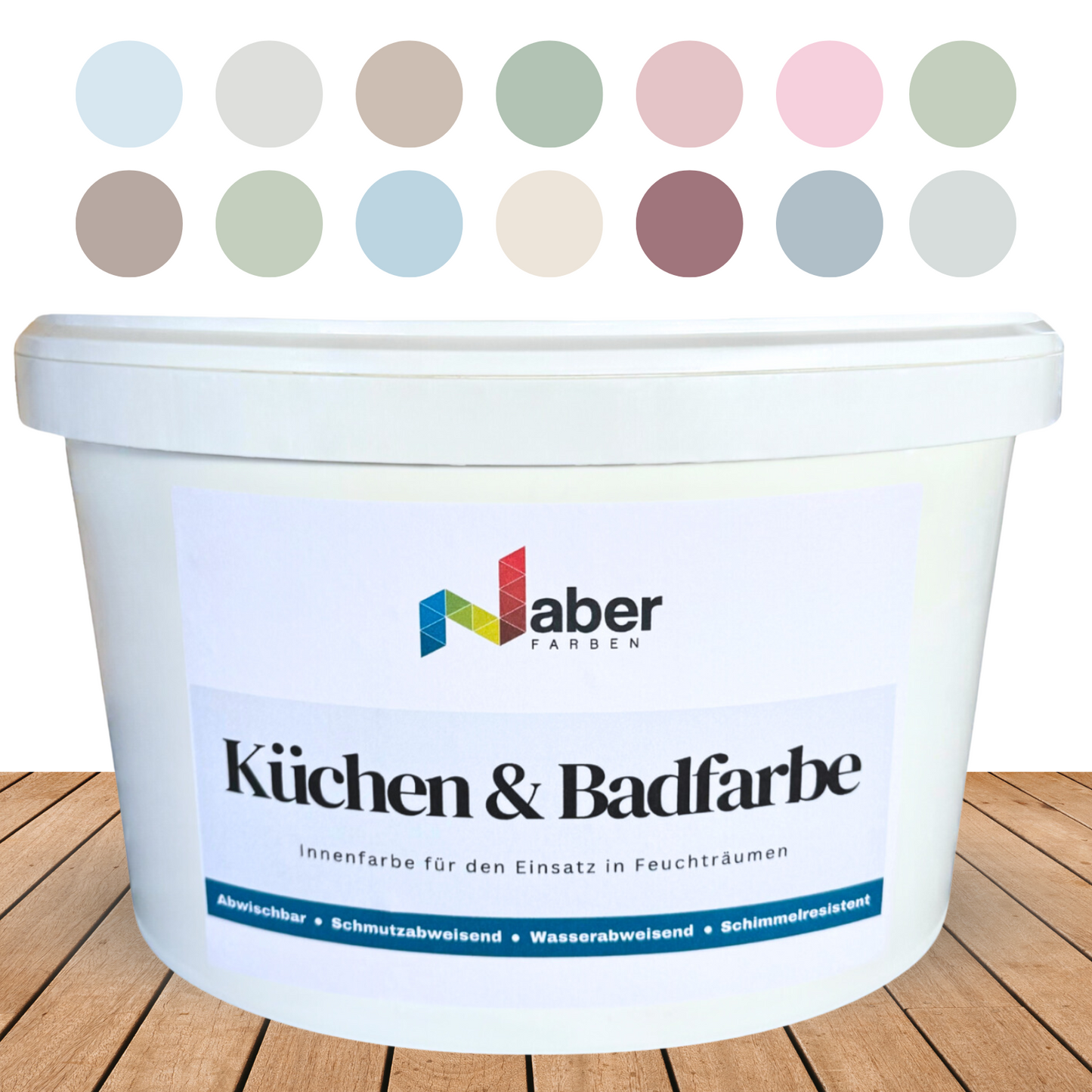 5 L Küchen und Badfarbe, Hochdeckend, Abwischbar, Schimmelresistent, Farbwahl - MATT