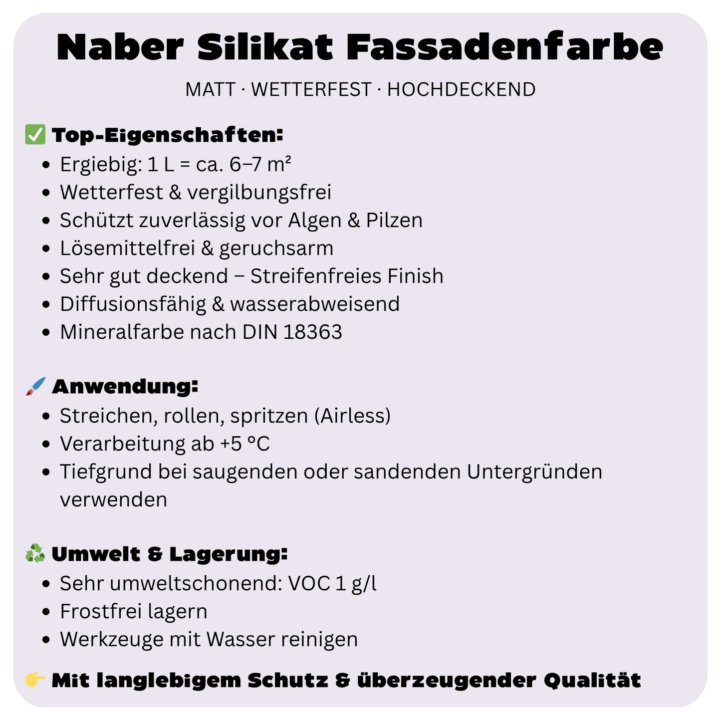 375 ml Silikat Fassadenfarbe, Farbmuster/Tester, (RAL 1000 - 6007) - MATT