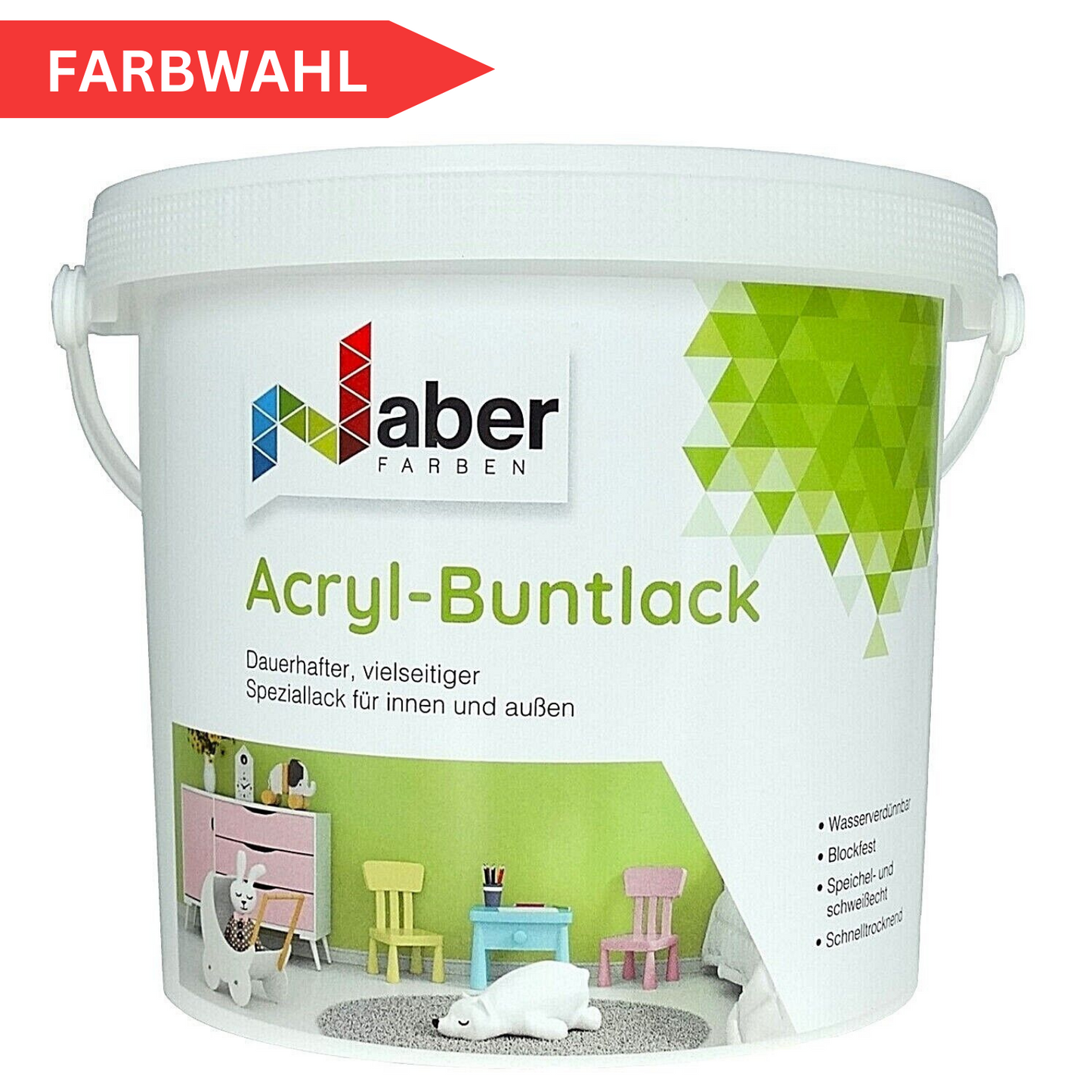 2,5 L Acryl Buntlack, Acryllack, RAL Farbwahl - MATT (RAL 1000 - 6007)