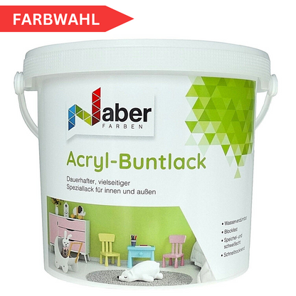 2,5 L Acryl Buntlack, Acryllack, RAL Farbwahl - MATT (RAL 1000 - 6007)