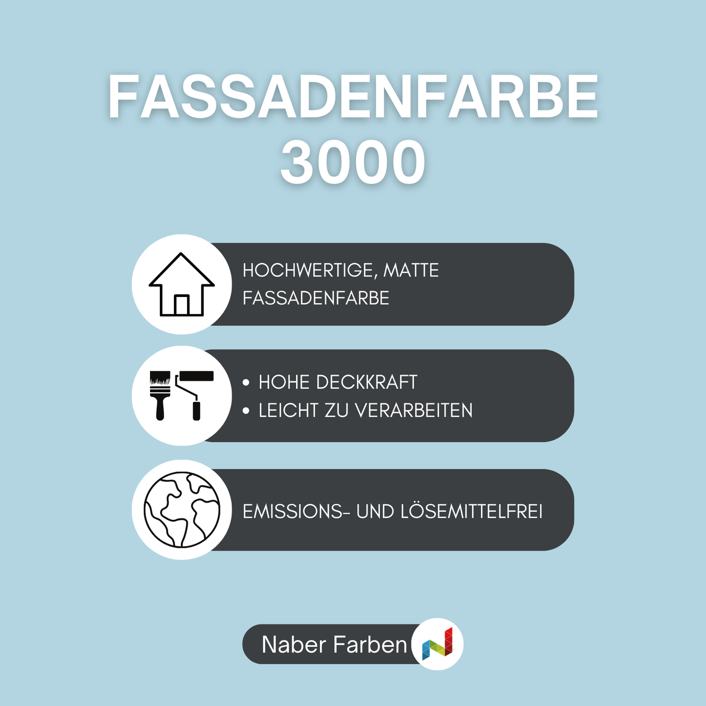 375 ml Fassadenfarbe 3000, Farbmuster/Tester, RAL Farbwahl - MATT