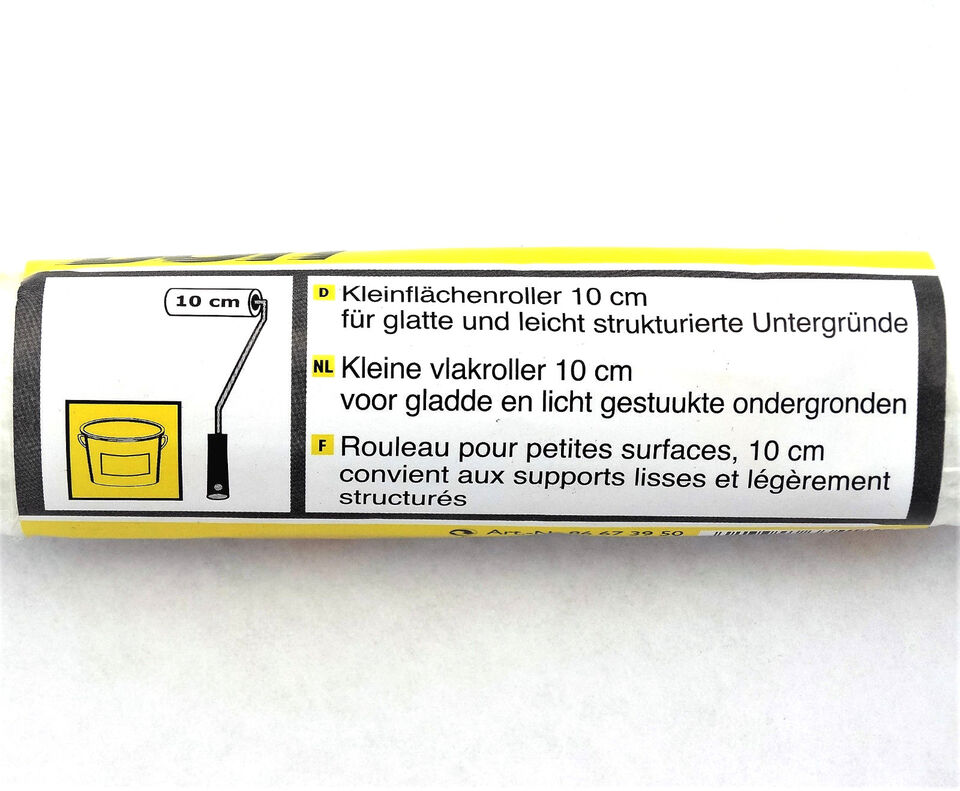 10 x Farbrollen Set (Griff + Farbwalze), Lackierroller 10 cm