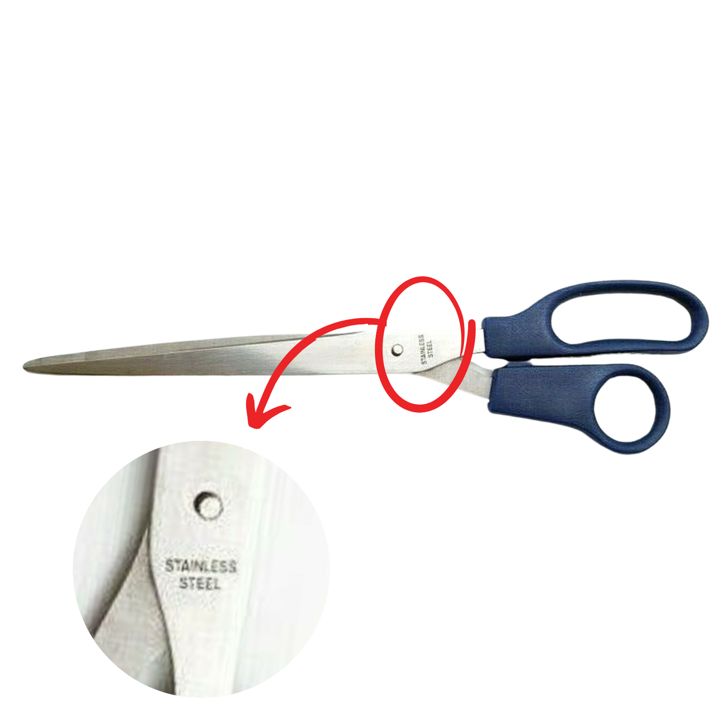 Tapezierschere 28 cm, Edelstahl, Rostfrei, 2K-GRIFF, Lange Papierschere, Haushaltsschere