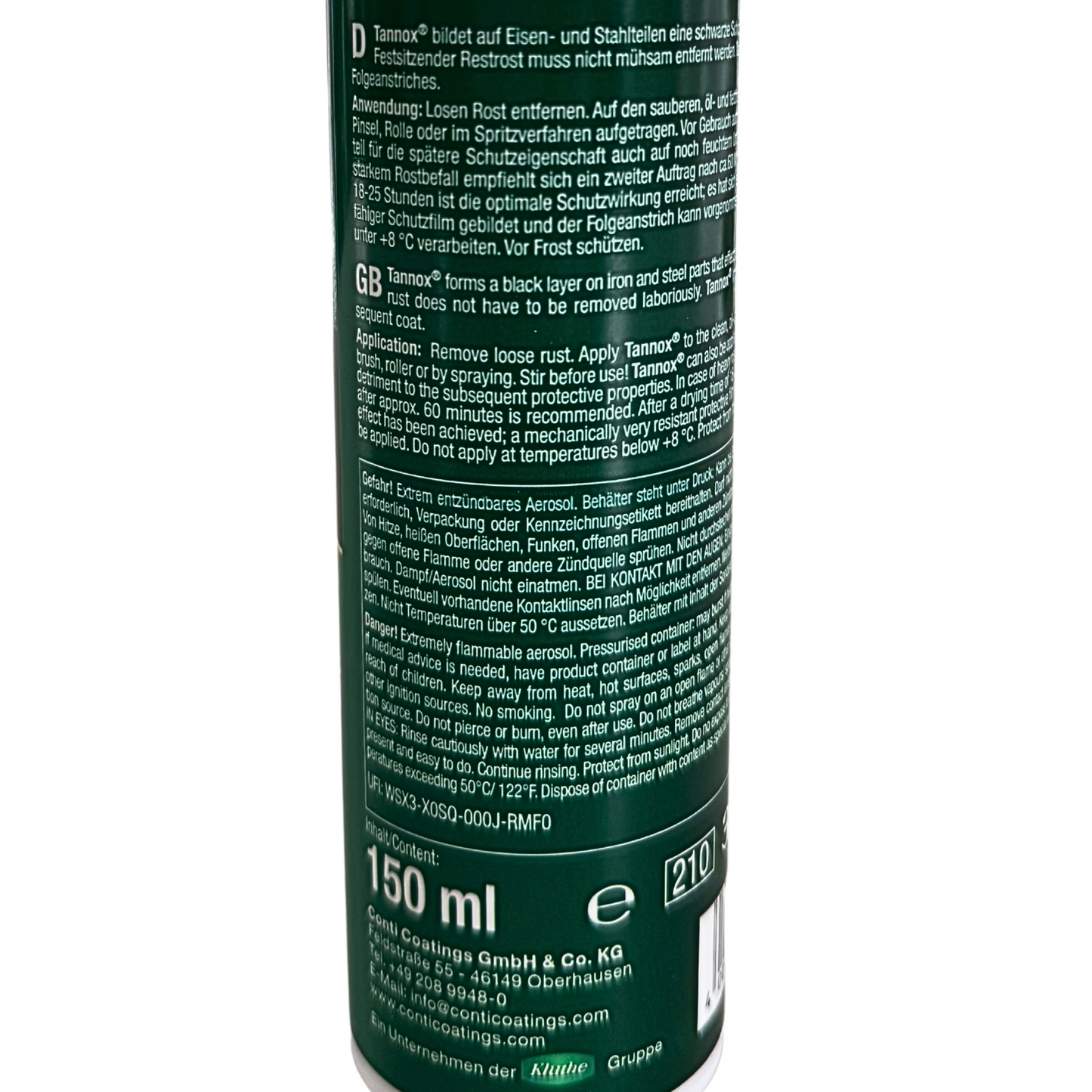 150 ml Kluthe Roststabilisator Tannox, Spray
