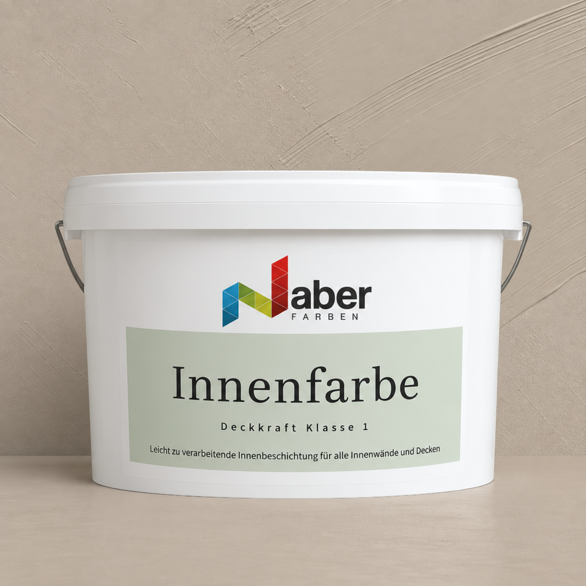 Premium Wandfarbe - Sandbeige, Hochdeckend, Tropf- & Spritzgehemmt – Matt