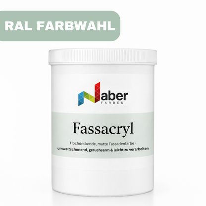 1 L Acryl Fassadenfarbe, Hausfarbe, Außenfarbe, RAL Farbwahl - MATT