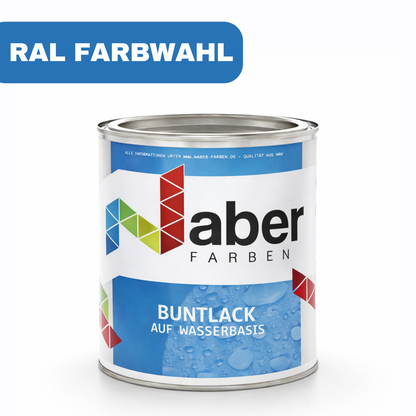 1 L Buntlack auf Wasserbasis, RAL Farbwahl, Profi-Qualität - Seidenmatt