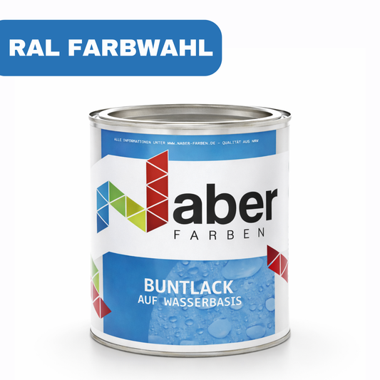 1 L Buntlack auf Wasserbasis, RAL Farbwahl, Profi-Qualität - Matt