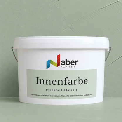 Premium Wandfarbe - Leichtes Salbeigrün, Hochdeckend, Tropf- & Spritzgehemmt – Matt