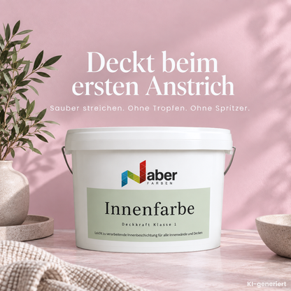 Premium Wandfarbe - Rosa, Hochdeckend, Tropf- & Spritzgehemmt – Matt