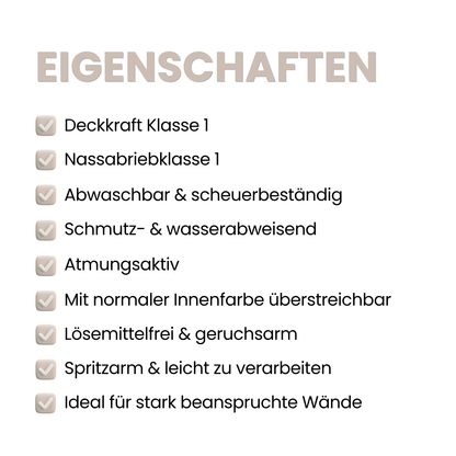 10 L Abwaschbare Innenfarbe, Wandfarbe, Hochdeckend, Atmungsaktiv, RAL Farbwahl - MATT