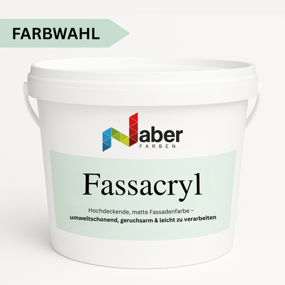 2,5 L Acryl Fassadenfarbe, Hausfarbe, Außenfarbe, RAL Farbwahl - MATT (RAL 6008 - 9018)