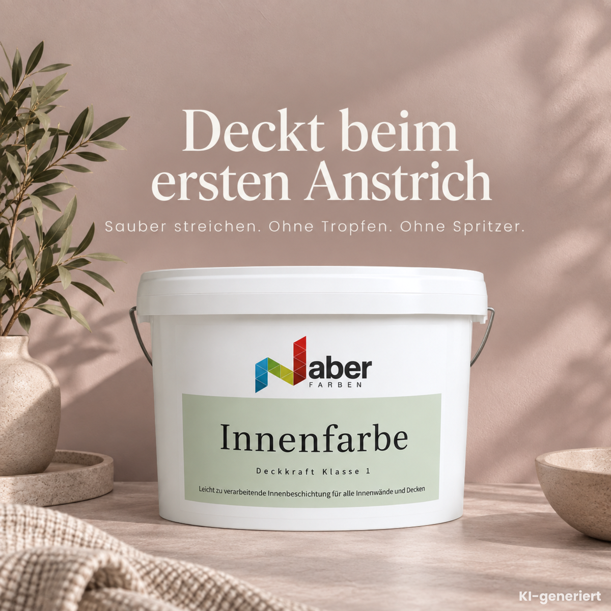 Premium Wandfarbe - Rose Dust, Hochdeckend, Tropf- & Spritzgehemmt – Matt