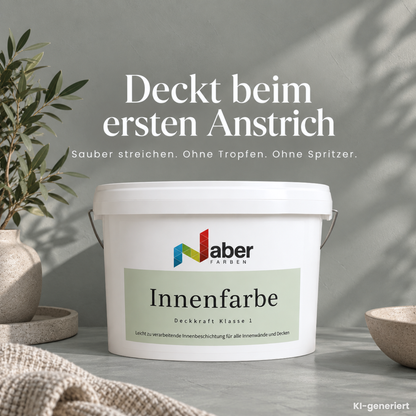 Premium Wandfarbe - Nebel, Hochdeckend, Tropf- & Spritzgehemmt – Matt