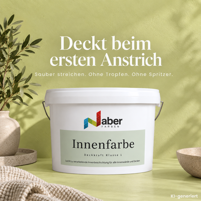 Premium Wandfarbe - Golden Green, Hochdeckend, Tropf- & Spritzgehemmt – Matt