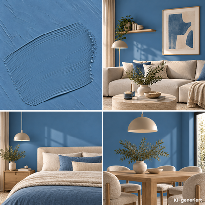Premium Wandfarbe - Velvet Blue, Hochdeckend, Tropf- & Spritzgehemmt – Matt