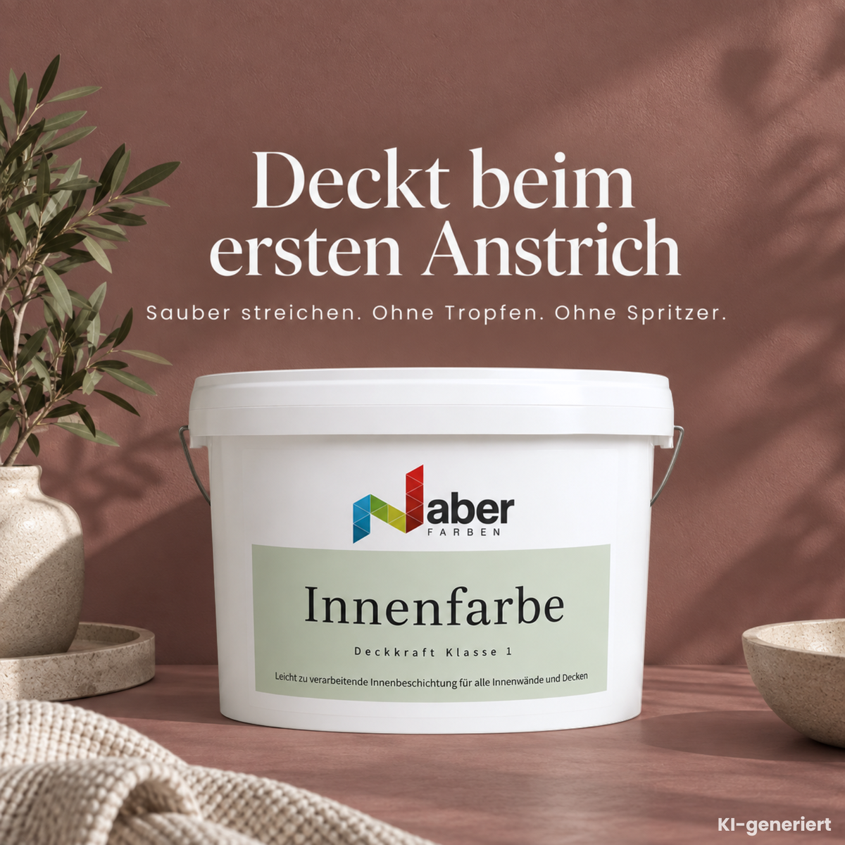 Premium Wandfarbe - Blush Dark, Hochdeckend, Tropf- & Spritzgehemmt – Matt