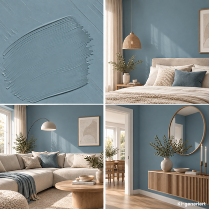 Premium Wandfarbe - Skandi Blue, Hochdeckend, Tropf- & Spritzgehemmt – Matt