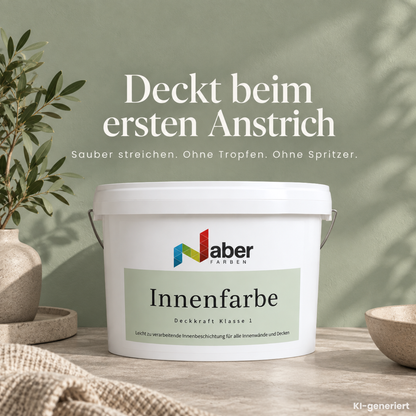 Premium Wandfarbe - Olive Light, Hochdeckend, Tropf- & Spritzgehemmt – Matt