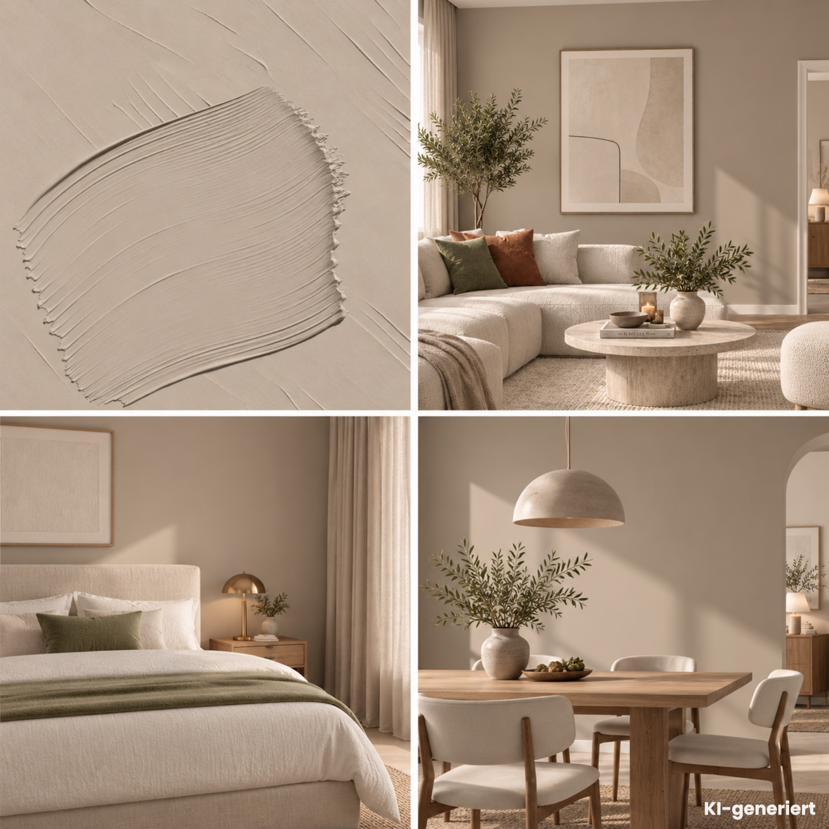 Premium Wandfarbe - Sandbeige, Hochdeckend, Tropf- & Spritzgehemmt – Matt