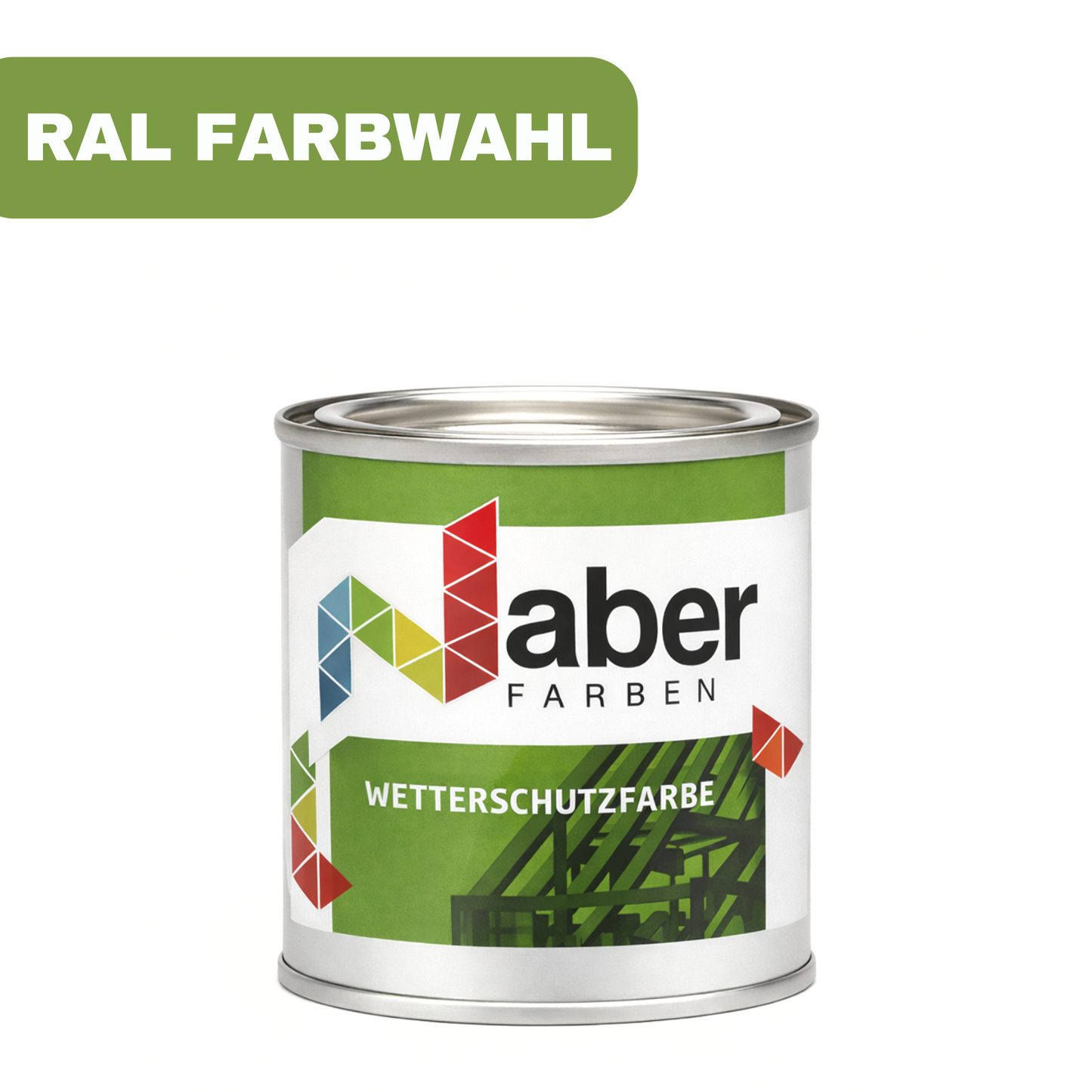 375 ml Wetterschutzfarbe, Holzfarbe, Holzschutzfarbe, Deckend, RAL Farbwahl - Seidenmatt