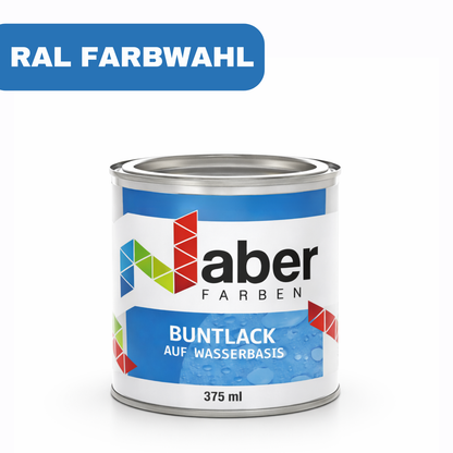 375 ml Fenster & Türenlack 3in1, Ventilack auf Wasserbasis, RAL Farbwahl – Matt