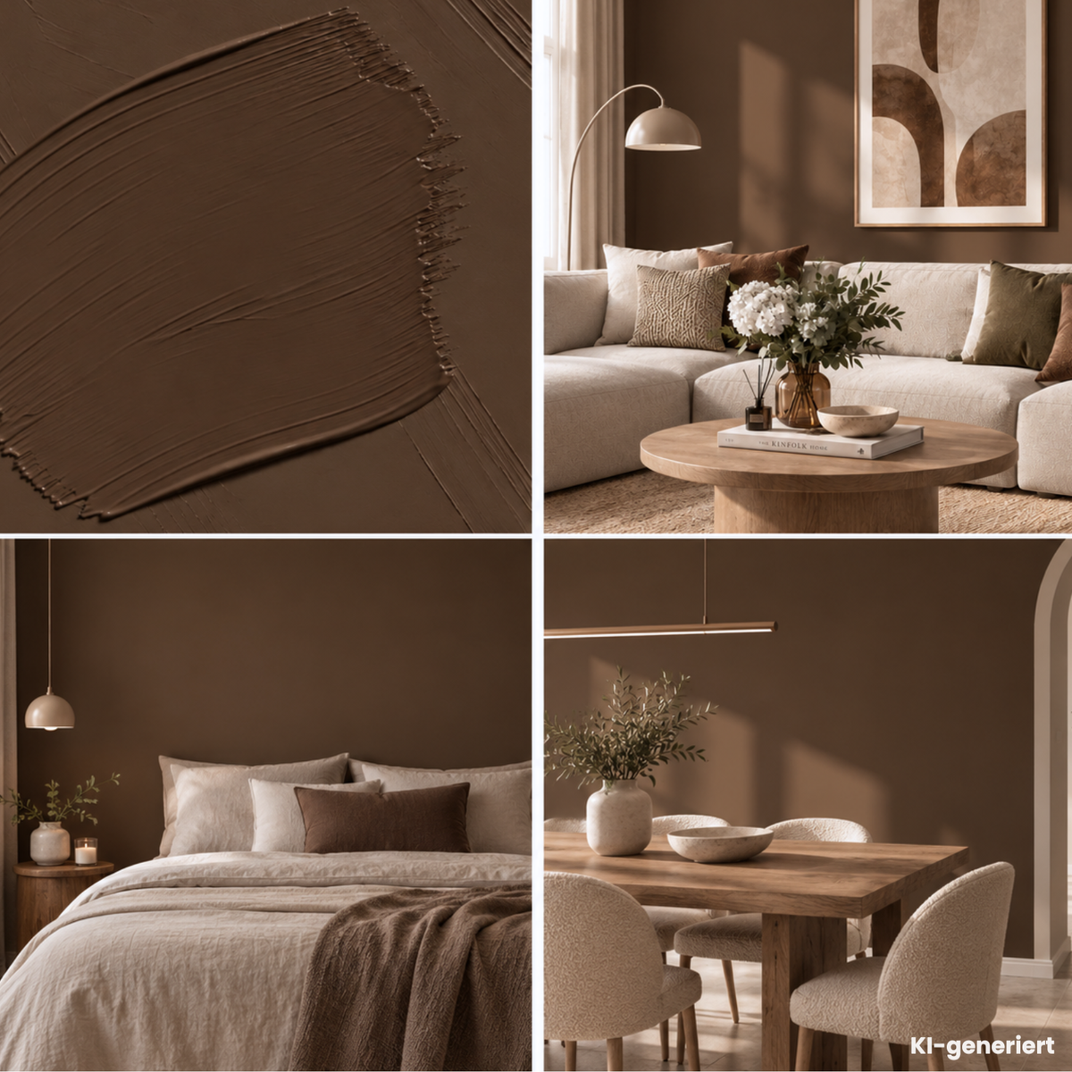 Premium Wandfarbe - Mocha Mousse, Hochdeckend, Tropf- & Spritzgehemmt – Matt