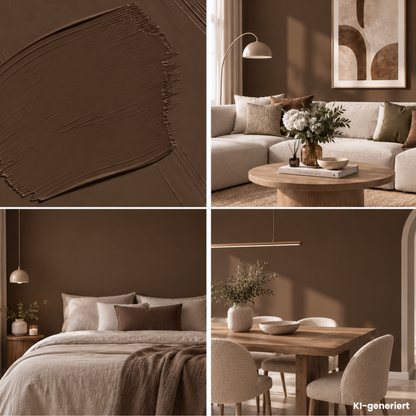Premium Wandfarbe - Mocha Mousse, Hochdeckend, Tropf- & Spritzgehemmt – Matt