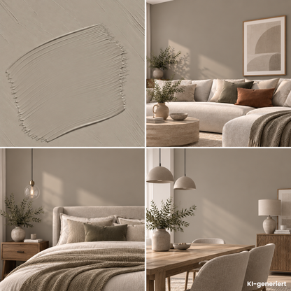 Premium Wandfarbe - Kaschmirbraun, Hochdeckend, Tropf- & Spritzgehemmt – Matt