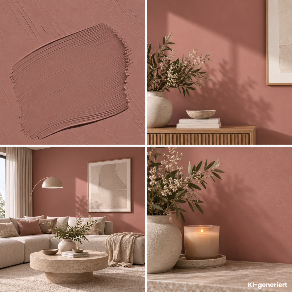 Premium Wandfarbe - Blush Medium, Hochdeckend, Tropf- & Spritzgehemmt – Matt