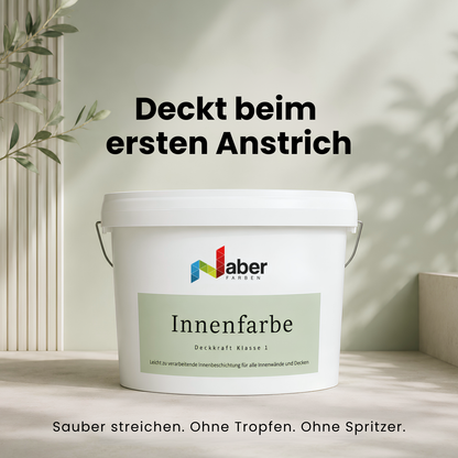 Naber Farben Innenfarbe, Matt, Wand- & Deckenfarbe, Feine Farben Farbtöne, Profiqualität
