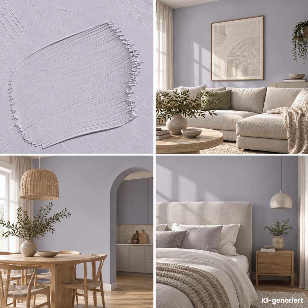 Premium Wandfarbe - Lavender Grey, Hochdeckend, Tropf- & Spritzgehemmt – Matt