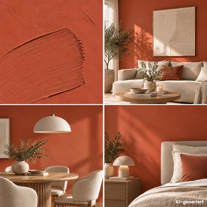 Premium Wandfarbe - Coral, Hochdeckend, Tropf- & Spritzgehemmt – Matt
