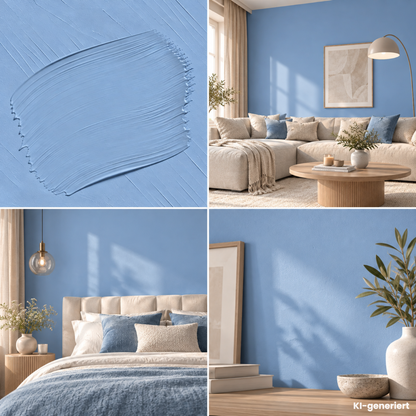 Premium Wandfarbe - Frosted Blue, Hochdeckend, Tropf- & Spritzgehemmt – Matt