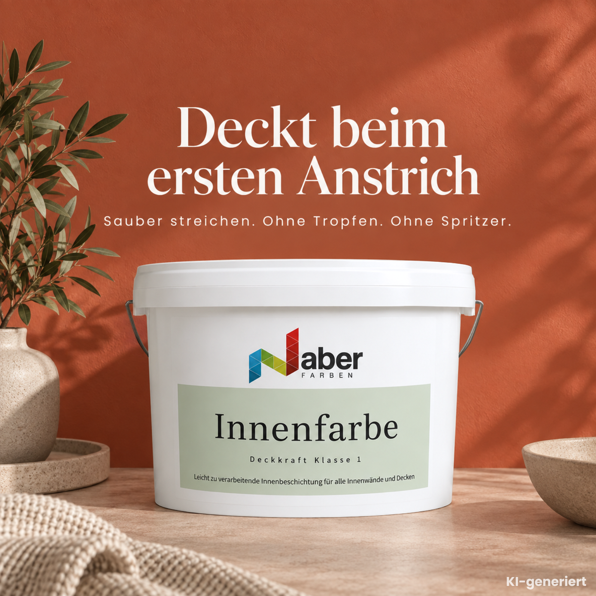 Premium Wandfarbe - Salmon, Hochdeckend, Tropf- & Spritzgehemmt – Matt