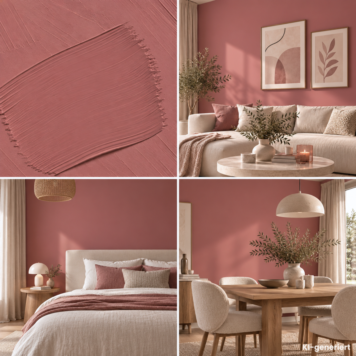 Premium Wandfarbe - Vintage Rose, Hochdeckend, Tropf- & Spritzgehemmt – Matt