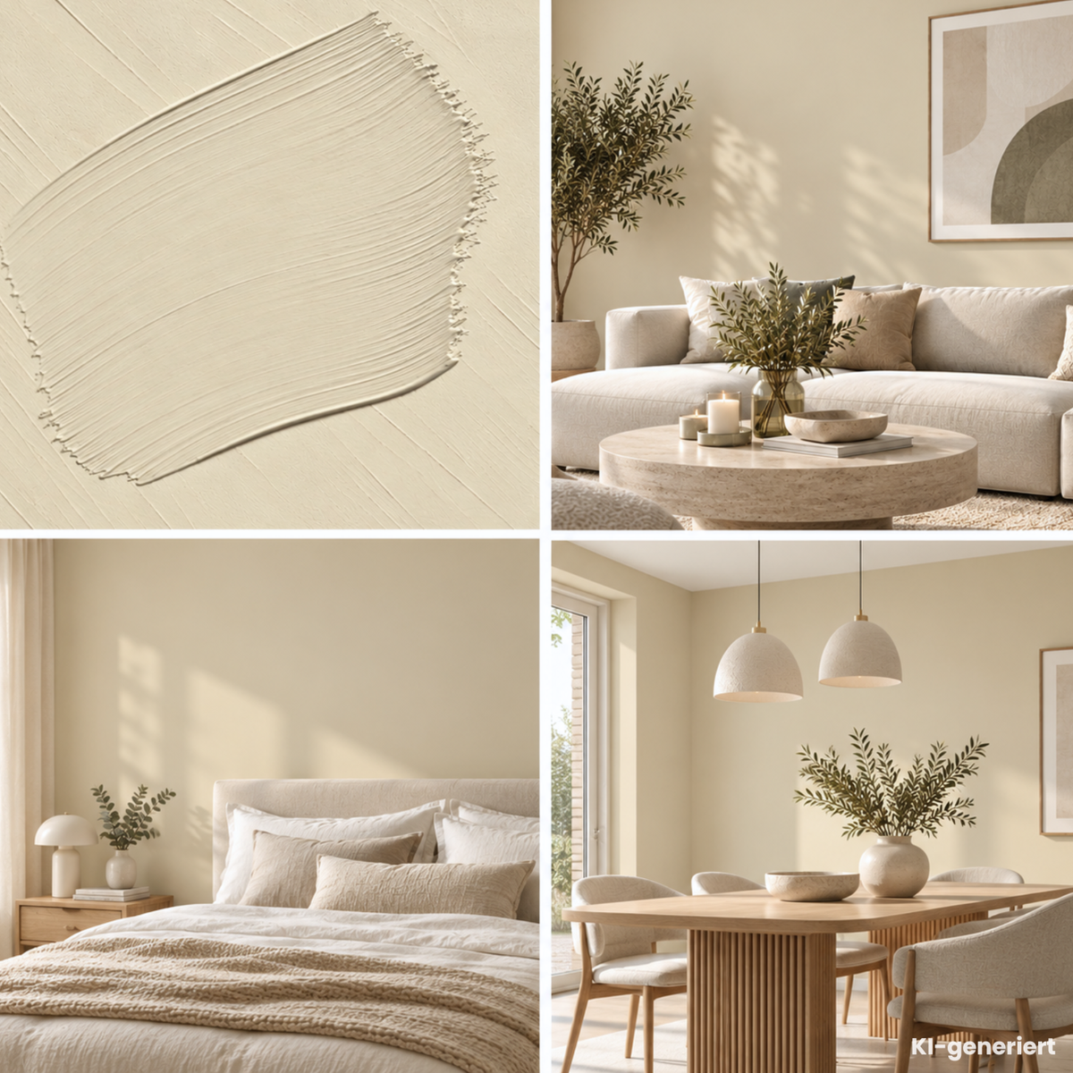 Premium Wandfarbe - Warm Sand, Hochdeckend, Tropf- & Spritzgehemmt – Matt