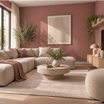 Premium Wandfarbe - Blush Medium, Hochdeckend, Tropf- & Spritzgehemmt – Matt