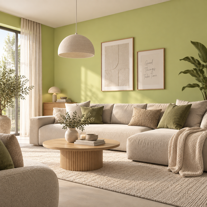 Premium Wandfarbe - Golden Green, Hochdeckend, Tropf- & Spritzgehemmt – Matt