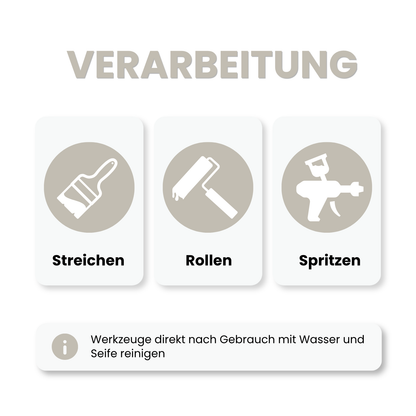 Premium Wandfarbe - Beige Cloud, Hochdeckend, Tropf- & Spritzgehemmt – Matt
