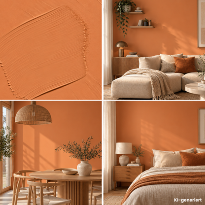 Premium Wandfarbe - Papaya, Hochdeckend, Tropf- & Spritzgehemmt – Matt