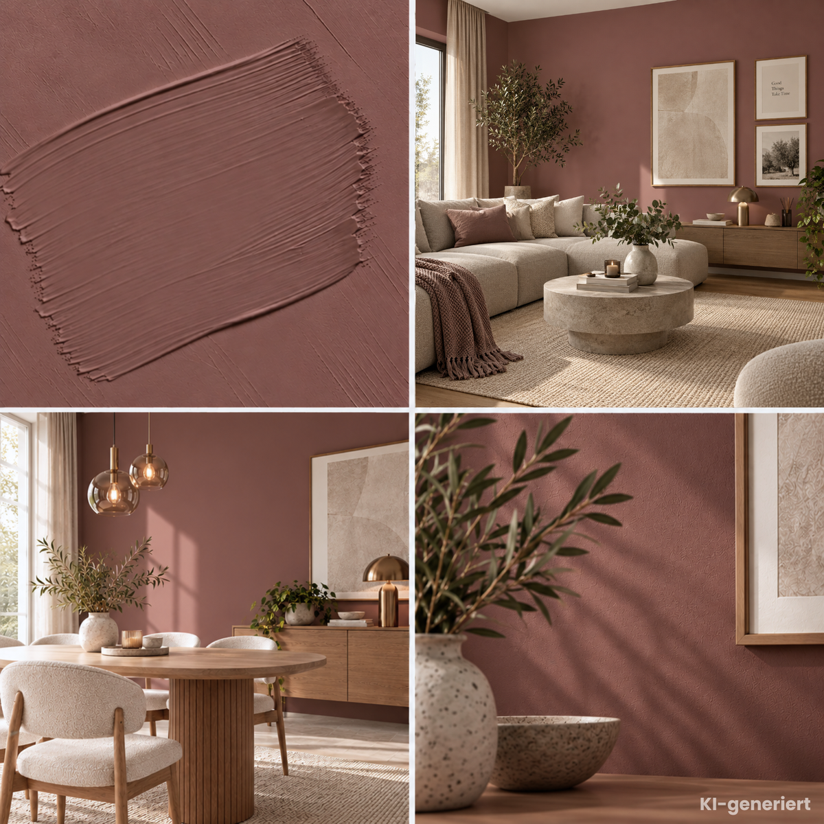 Premium Wandfarbe - Blush Dark, Hochdeckend, Tropf- & Spritzgehemmt – Matt