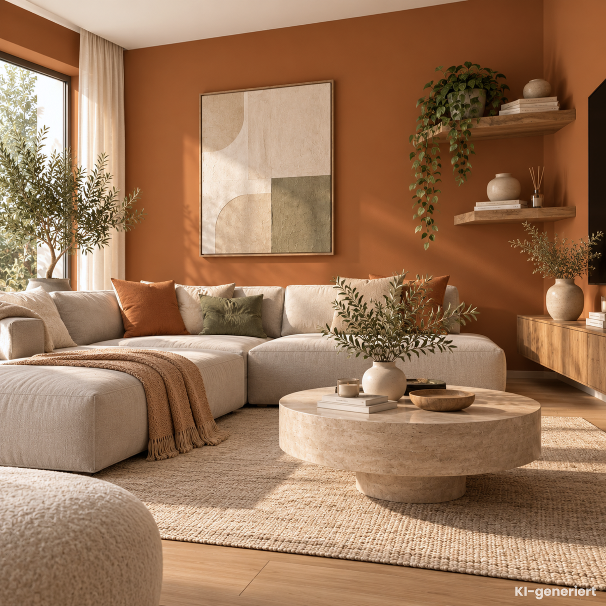 Premium Wandfarbe - Terracotta, Hochdeckend, Tropf- & Spritzgehemmt – Matt